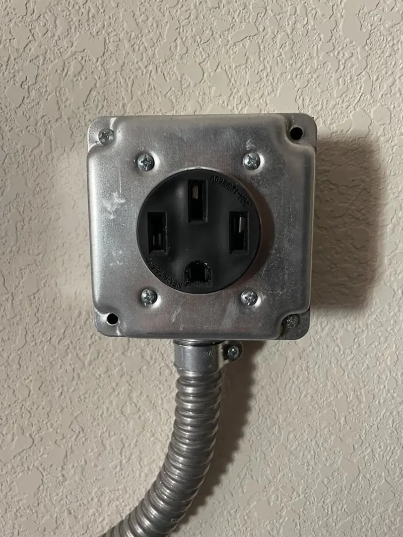 NEMA 14-50 outlet installed for Smart Home Electrical in Hillsdale